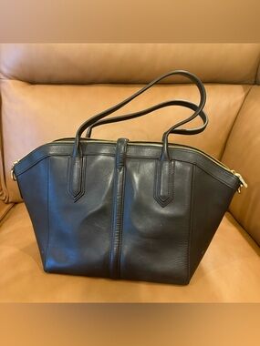 J Crew Black Leather Tophandle Bag